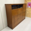 Vintage Midcentury Wandkast Highboard Vitrine Bar Kast