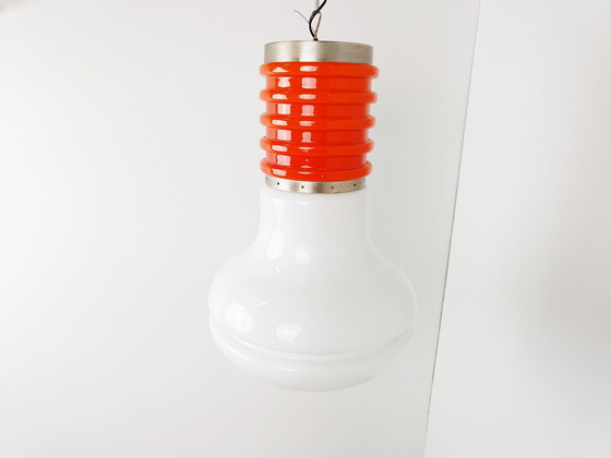 Image 1 of Space age glazen hanglamp, jaren 70