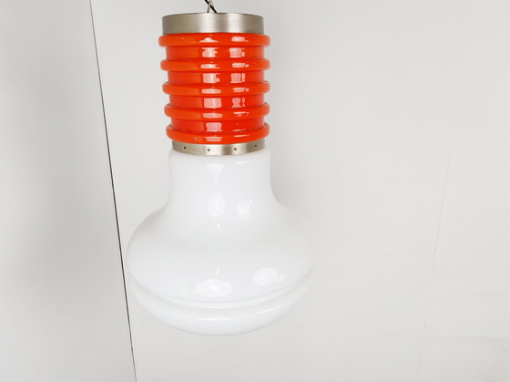 Image 1 of Space age glazen hanglamp, jaren 70