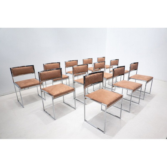 Image 1 of Set van 12 eetkamerstoelen uit de Mid Century, Italië 1970