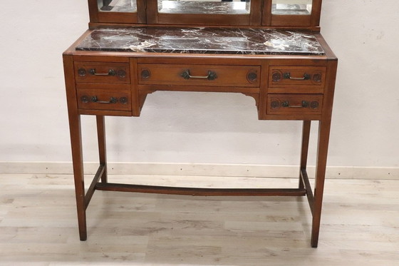 Image 1 of Toilettafel met fauteuil, vroeg 20e eeuw