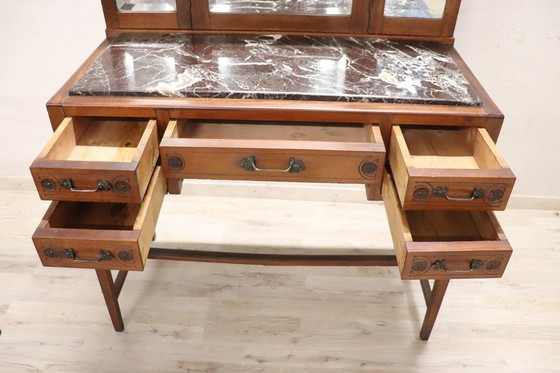 Image 1 of Toilettafel met fauteuil, vroeg 20e eeuw