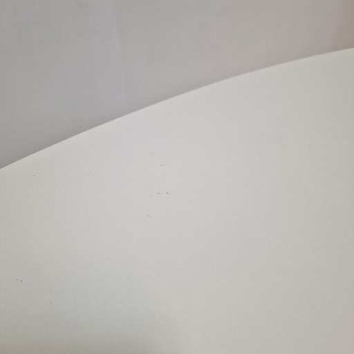 Vintage ovale eettafel in wit houtfineer van Pierre Paulin voor Artifort, 1960