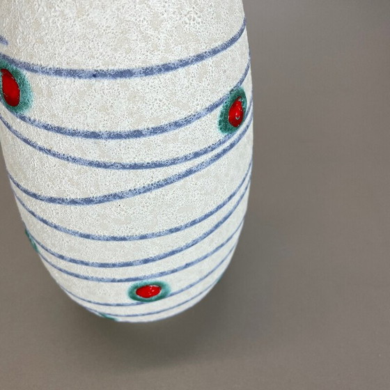 Image 1 of Kleurrijke aardewerk vintage vaas "Stripe and Dots" voor Jasba Ceramics, Duitsland 1950