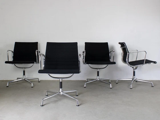 Image 1 of Set A 4Stuks Vitra Ea 108 Conference Chairs Design Charles Eames