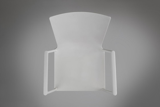Image 1 of 21e Eeuw Wit Design Stoel Met Armleuningen, België