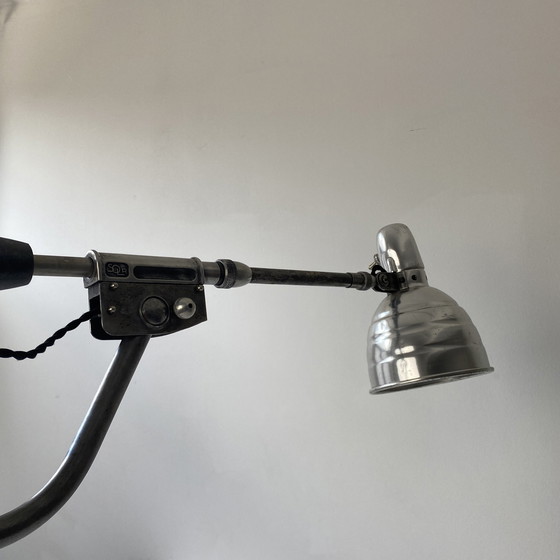 Image 1 of Antieke Solere industriële wandlamp met contragewicht