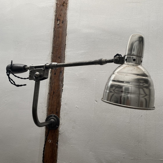 Image 1 of Antieke Solere industriële wandlamp met contragewicht