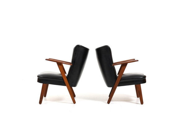 Image 1 of Deense Teakhouten Fauteuils, 1950, Set van 2