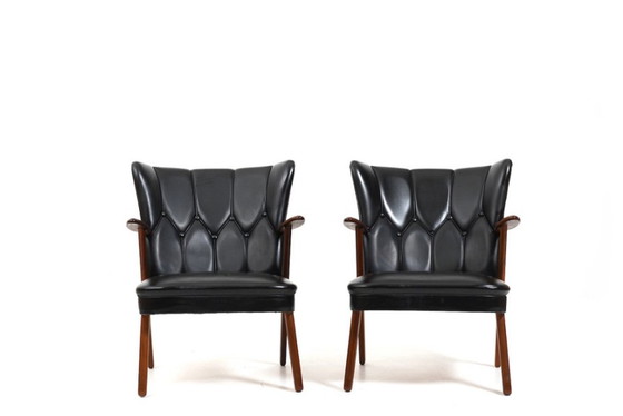 Image 1 of Deense Teakhouten Fauteuils, 1950, Set van 2