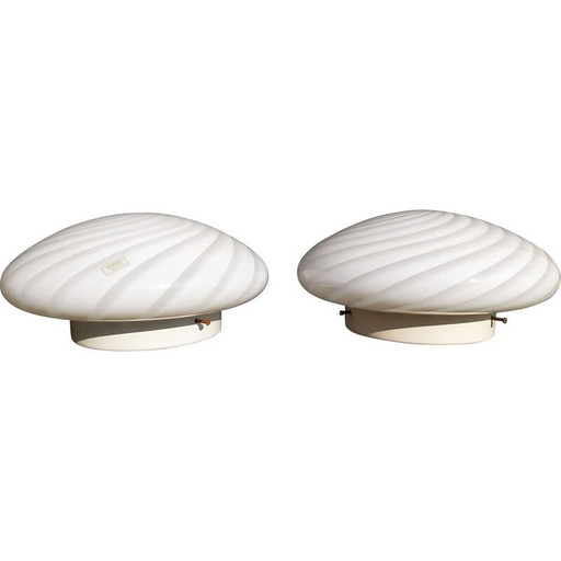 Paar italiaanse Murano vintage wandlampen, 1960