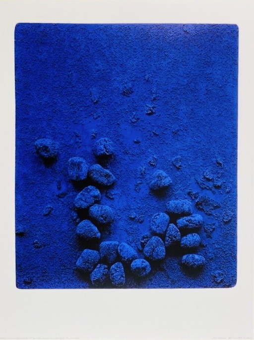 Yves Klein: “Relief Eponge Bleu: Re19, 1958”.