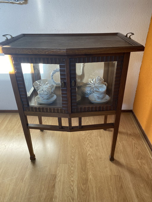 Art Deco Theekastje Met Theeservies 