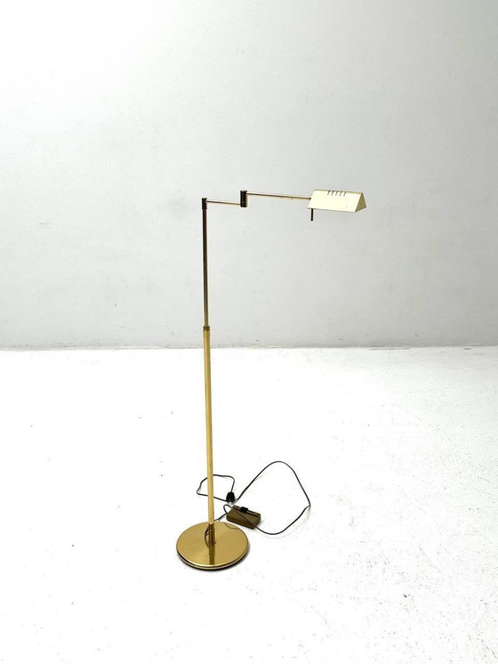 Image 1 of Verstelbare messing vloerlamp van Fratelli Martini, jaren 1980