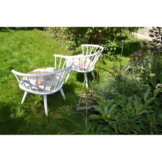 Image 1 of Paar vintage Model Arka fauteuils van Yngve Ekström voor Stolab 1950