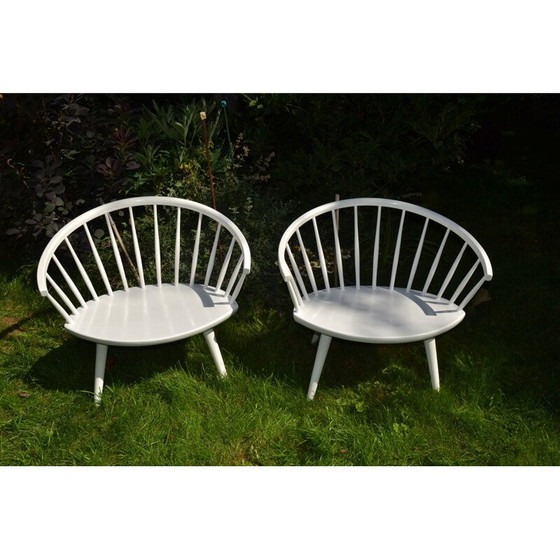 Image 1 of Paar vintage Model Arka fauteuils van Yngve Ekström voor Stolab 1950