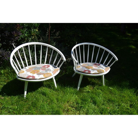 Image 1 of Paar vintage Model Arka fauteuils van Yngve Ekström voor Stolab 1950