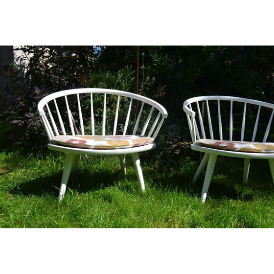 Image 1 of Paar vintage Model Arka fauteuils van Yngve Ekström voor Stolab 1950