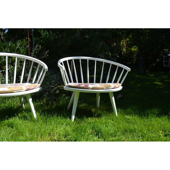 Image 1 of Paar vintage Model Arka fauteuils van Yngve Ekström voor Stolab 1950