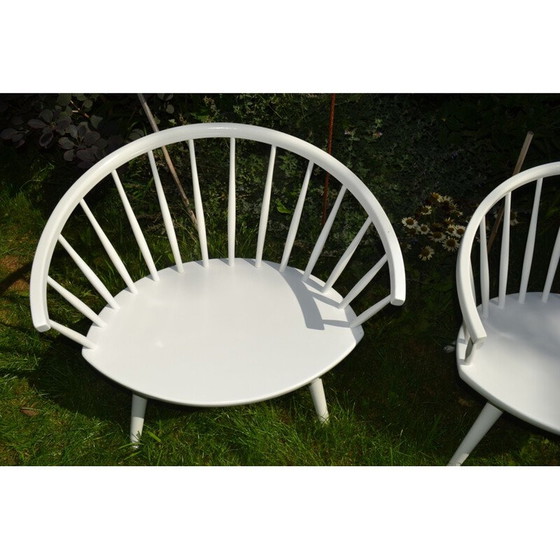 Image 1 of Paar vintage Model Arka fauteuils van Yngve Ekström voor Stolab 1950