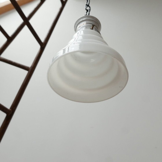 Image 1 of Vintage opaal glazen hanglamp, Duitsland 1930