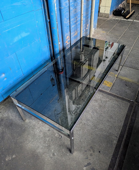 Image 1 of Vintage Deense Glazen Salontafel/ Coffee Table