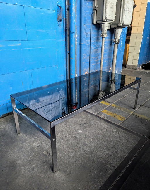 Vintage Deense Glazen Salontafel/ Coffee Table