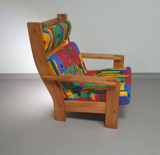 Image 1 of Vintage Franse Grenen Sixties Fauteuil