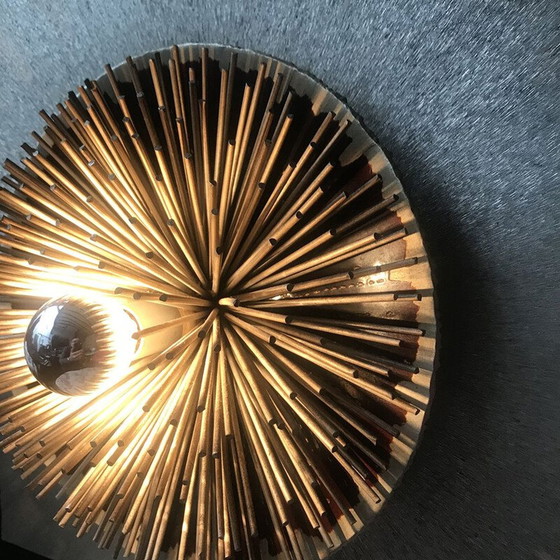 Image 1 of Vintage wandlamp en sculptuur "Radiale" van Otello Ciulinni, jaren 1975
