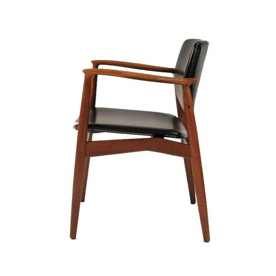 Image 1 of Vintage Model 67 Fauteuil in teak en leer, Orum Mobelfabrik Erik Buch 1960