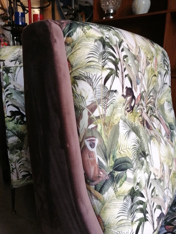 Image 1 of 2x Vintage Jungle Stoelen