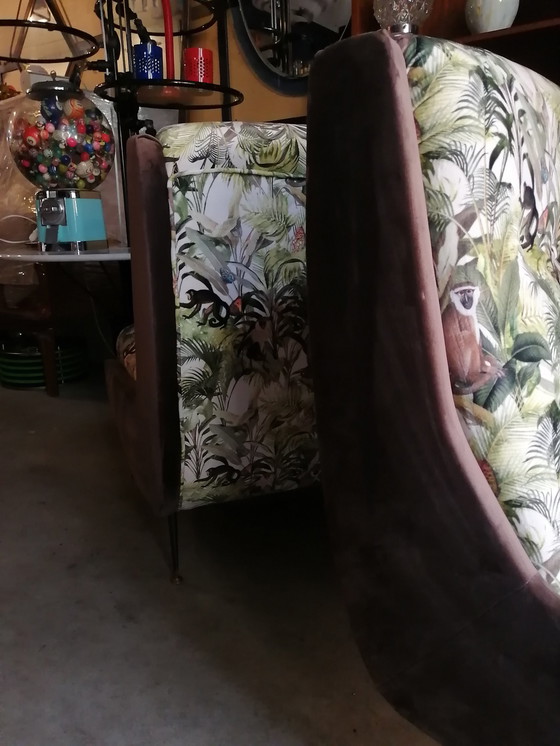 Image 1 of 2x Vintage Jungle Stoelen