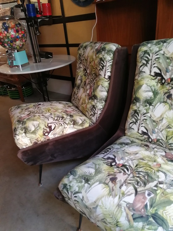 Image 1 of 2x Vintage Jungle Stoelen