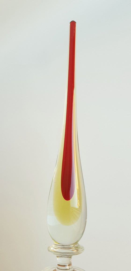 Image 1 of 60'S Murano Glazen Grote Sommerso Fles