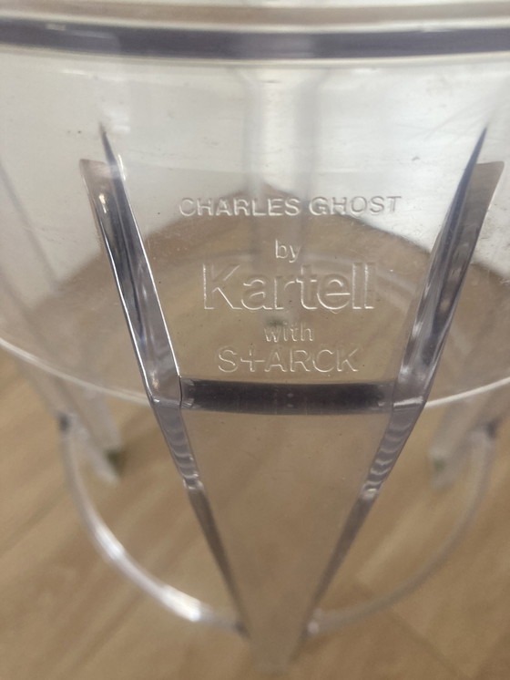 Image 1 of 2x Kartell Charles Ghost barkrukken Hoog By Phillippe Starck