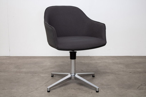 2x Vitra Softshell stoel - Antraciet