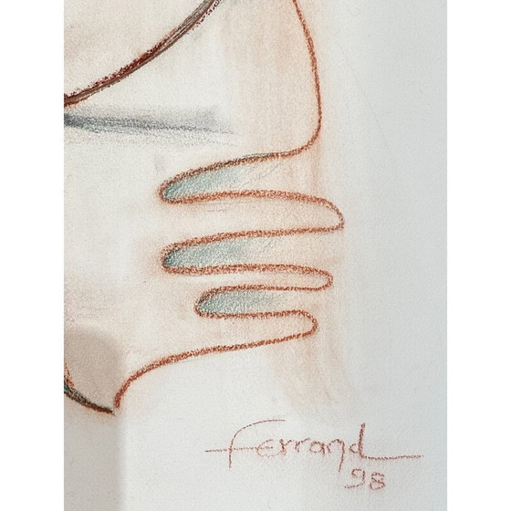 Image 1 of Vintage schilderij "Sanguine" van André Ferrand, 1998