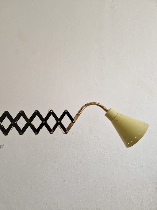 Vintage Hala Zeist schaarlamp wandlamp