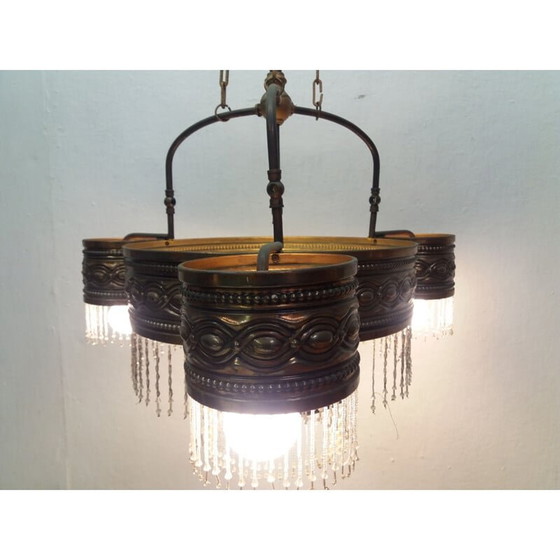 Image 1 of Vintage Jugendstil kroonluchter, Tsjecho-Slowakije 1900