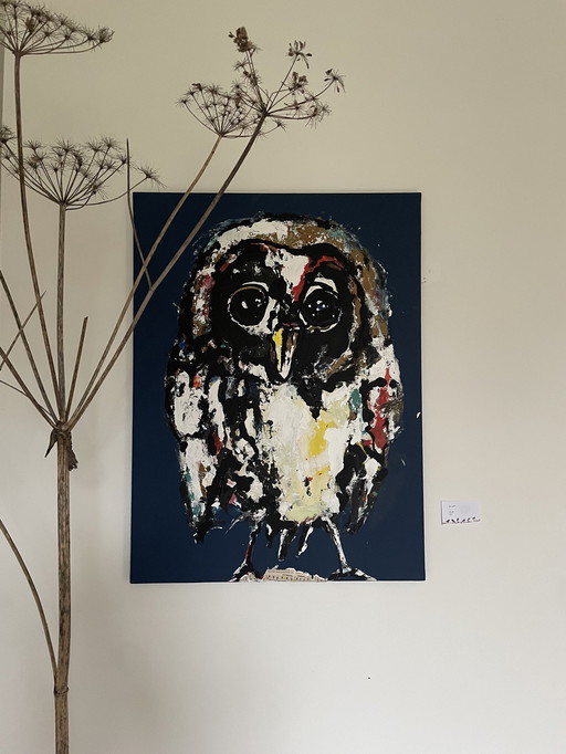 Schilderij Uil