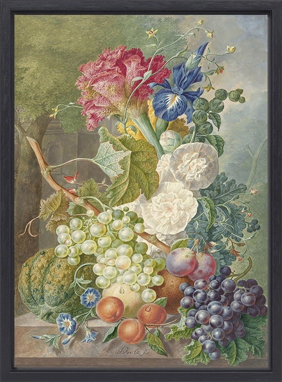 Image 1 of Jan Van Os ---Stilleven Met Bloemen (Ingelijst)