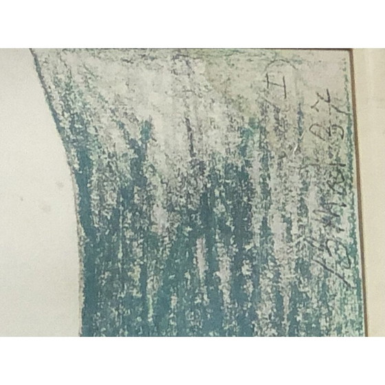 Image 1 of Oude reproductie van voorbereidende tekening "hoofd van een vrouw" van Picasso voor Guernica