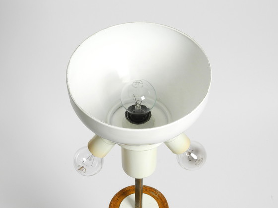 Image 1 of Prachtige 1960s grote keramieken tafel- of vloerlamp in lichtbruin van Kaiser Leuchten