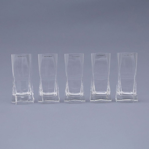 Set van 5 vintage glazen van Cini Boeri voor Arnolfo di Cambio, jaren 1970