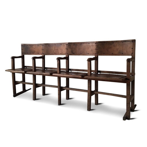 Set van 4 vintage houten filmstoelen van Luterma, 1940