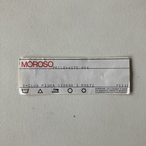 Image 1 of clubset van antonio citterio voor moroso, leer, jaren 1980