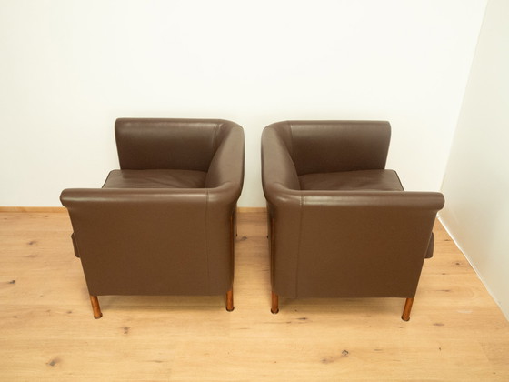 Image 1 of clubset van antonio citterio voor moroso, leer, jaren 1980