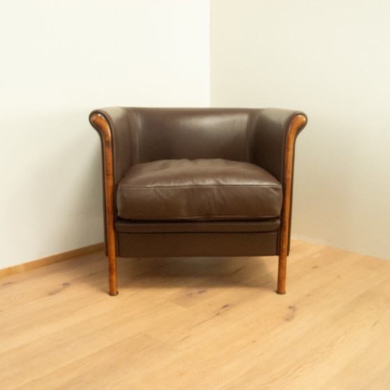 Image 1 of clubset van antonio citterio voor moroso, leer, jaren 1980