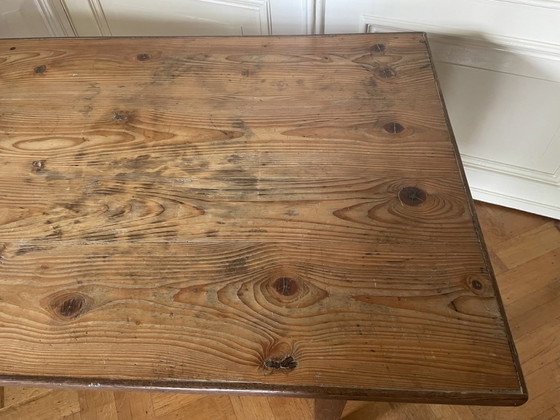 Image 1 of Franse Landelijke Eettafel Tafel 247 Cm. Vintage