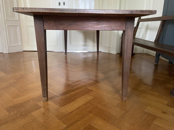 Image 1 of Franse Landelijke Eettafel Tafel 247 Cm. Vintage